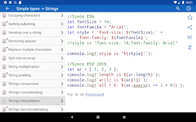 JavaScript Recipes android App screenshot 10