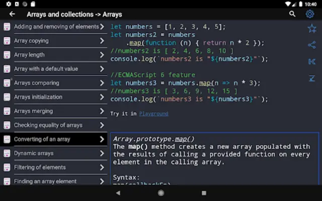 JavaScript Recipes android App screenshot 12