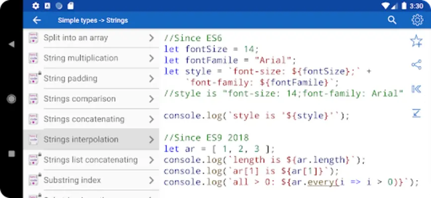 JavaScript Recipes android App screenshot 18